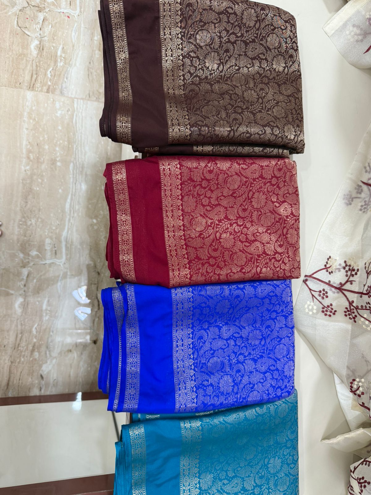 Semi Mysore Crepe Soft Saree