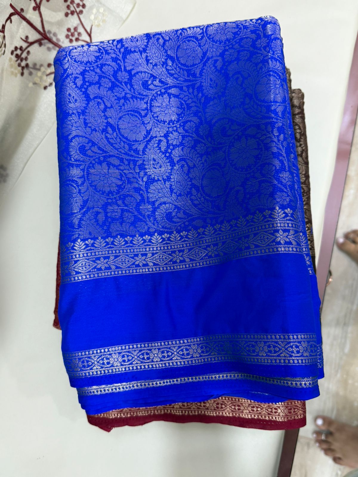 Semi Mysore Crepe Soft Saree