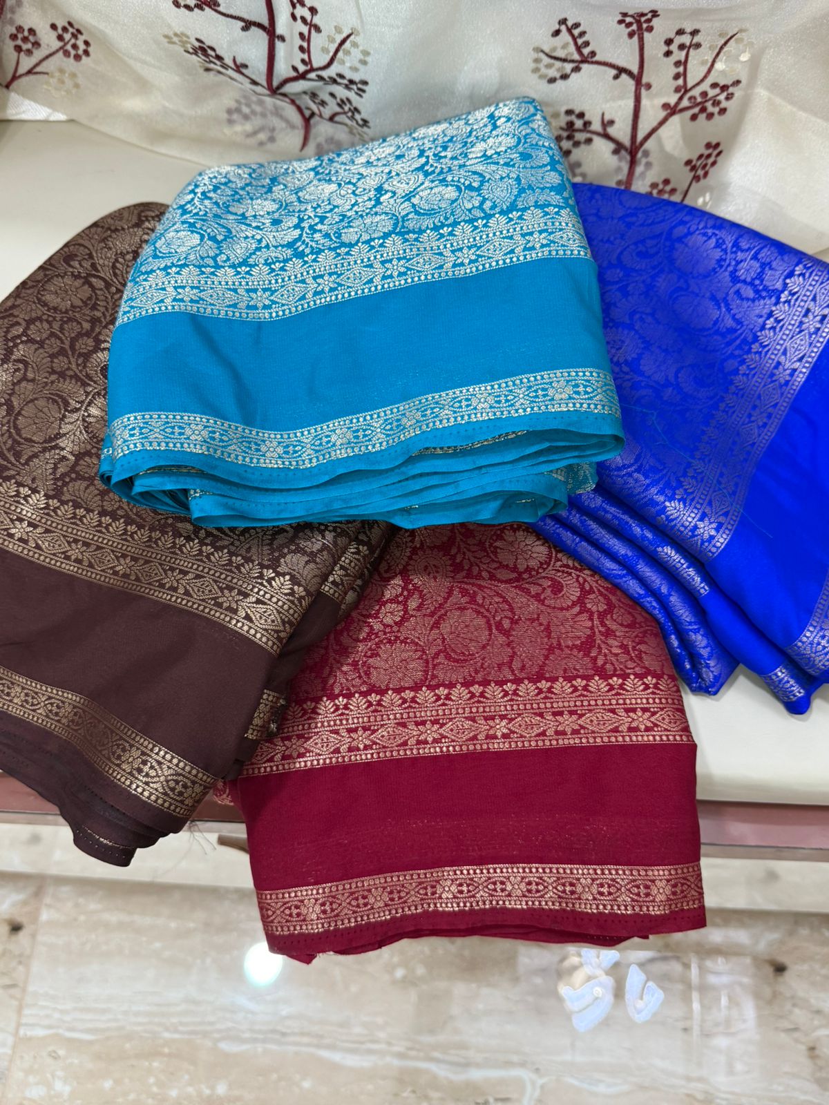 Semi Mysore Crepe Soft Saree