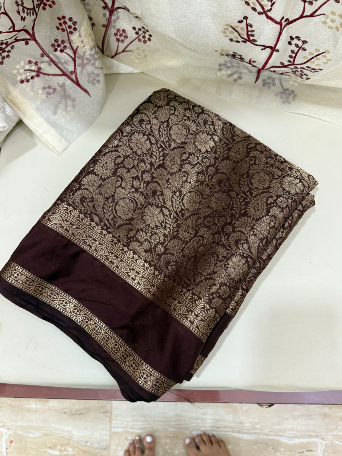 Semi Mysore Crepe Soft Saree