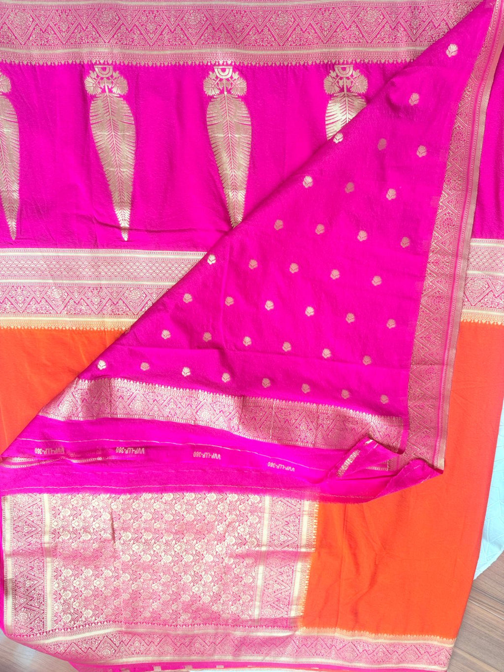 Orange Pink Combination Saree